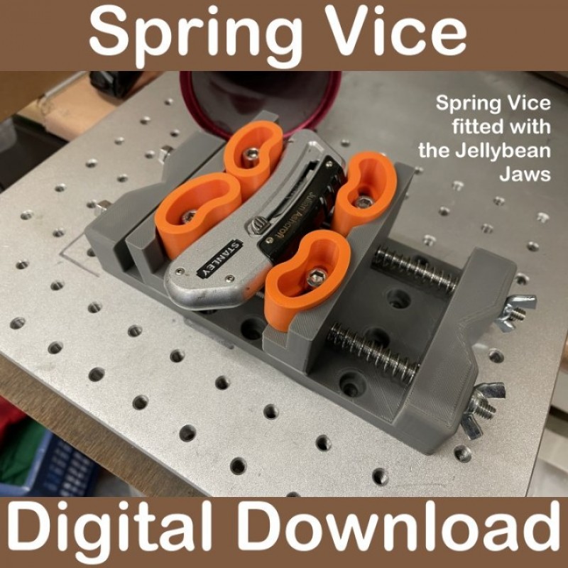 Spring Vice 3D Printable Work holding Vice Modular Bench Clamp Maker ...