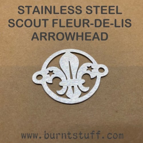 Image of Stainless Steel Fleur-De-Lis / Arrowhead | www.burntstuff.com Stainless Steel Fleur-De-Lis / Arrowhead image