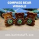 Image of 3D Woggle - Compass Bear Woggle | www.burntstuff.com 3D Woggle - Compass Bear Woggle image