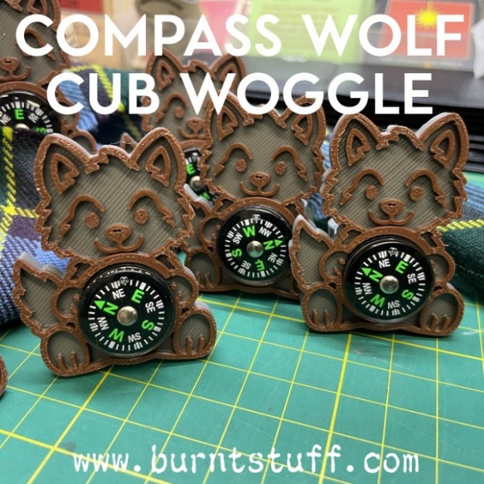 3D Woggle - Compass Wolf Cub Woggle Digital File