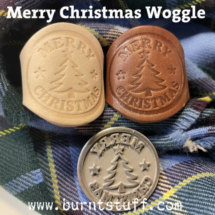 Embossed Merry Christmas Woggle