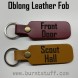 Oblong Leather Key Fob image