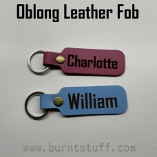 Oblong Leather Key Fob