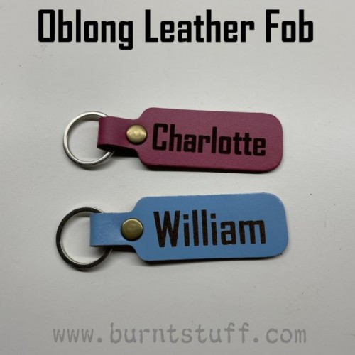 Oblong Leather Key Fob image