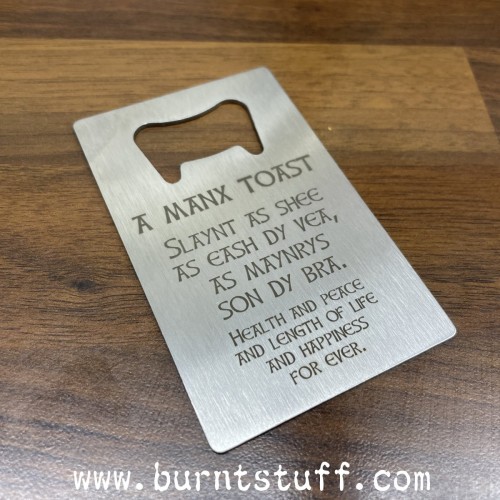 Manx Toast Card Bottle Opener Manx Stuff image