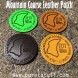 Image of Mountain Course Leather Patch | www.burntstuff.com Mountain Course Leather Patch Manx Stuff, Other Stuff image
