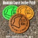 Image of Mountain Course Leather Patch | www.burntstuff.com Mountain Course Leather Patch Manx Stuff, Other Stuff image