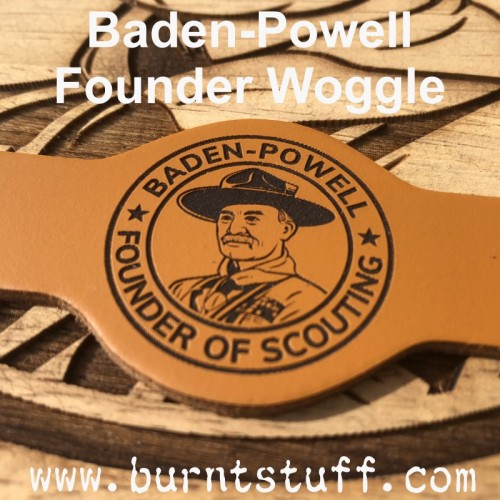 Image of Baden Powell Founder Woggle | www.burntstuff.com Baden Powell Founder Woggle image