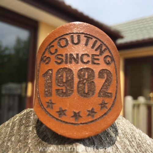 Image of Scouting Since Woggle | www.burntstuff.com Scouting Since Woggle All Scouting Products, All Woggles, Beaver Woggles, Cub Woggles, Scout Woggles, Leader Woggles, Explorer Woggles image