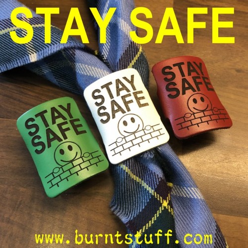 Image of Stay Safe Woggle | www.burntstuff.com Stay Safe Woggle image