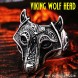 Image of Metal Viking Wolf Head Ring Woggle | www.burntstuff.com Metal Viking Wolf Head Ring Woggle image