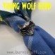Image of Metal Viking Wolf Head Ring Woggle | www.burntstuff.com Metal Viking Wolf Head Ring Woggle image