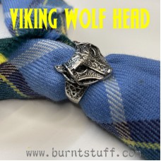 Metal Viking Wolf Head Ring Woggle Metal Viking Wolf Head Ring Woggle