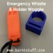 Image of Emergency Whistle & Holder Woggle | www.burntstuff.com Emergency Whistle & Holder Woggle image