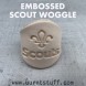 Image of UK Scouts Embossed Woggle | www.burntstuff.com UK Scouts Embossed Woggle All Scouting Products, All Woggles, Beaver Woggles, Cub Woggles, Scout Woggles, Leader Woggles, Explorer Woggles, Embossed Woggles image