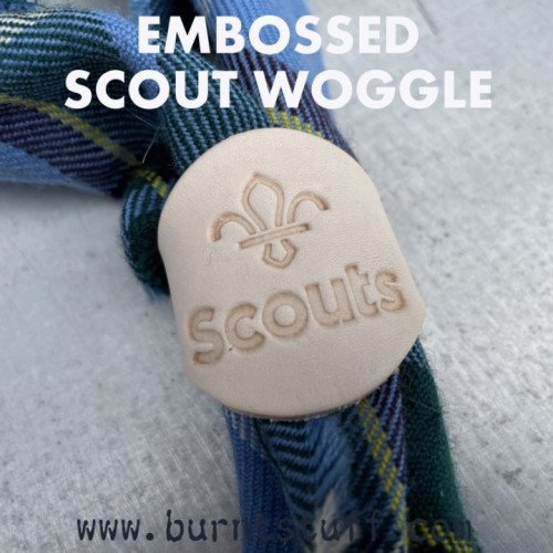 Image of UK Scouts Embossed Woggle | www.burntstuff.com UK Scouts Embossed Woggle All Scouting Products, All Woggles, Beaver Woggles, Cub Woggles, Scout Woggles, Leader Woggles, Explorer Woggles, Embossed Woggles image
