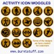 Image of Activity Icon Woggle | www.burntstuff.com Activity Icon Woggle image